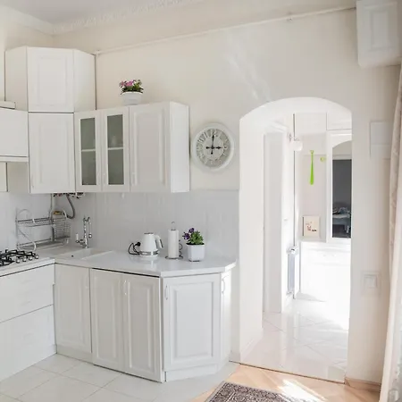 Apartamento світла затишна в центрі біля оперного театру з балконом, який виходить у тихий львівський дворик