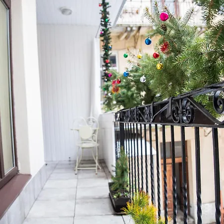 світла затишна в центрі біля оперного театру з балконом, який виходить у тихий львівський дворик Lviv