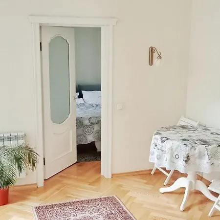 світла затишна в центрі біля оперного театру з балконом, який виходить у тихий львівський дворик דירה לבוב