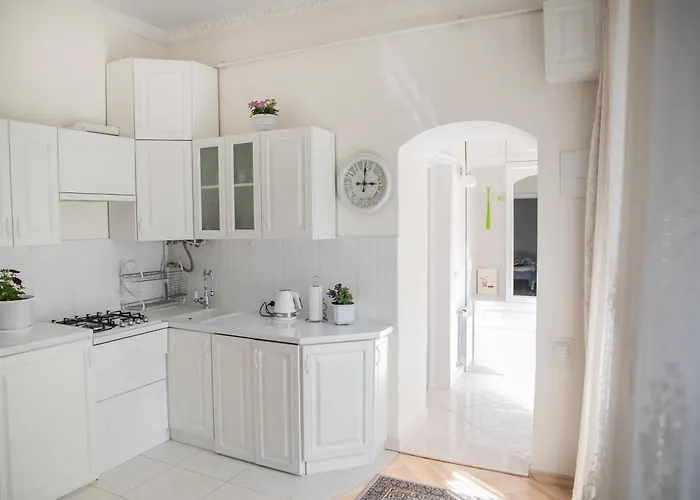 Apartament світла затишна в центрі біля оперного театру з балконом, який виходить у тихий львівський дворик